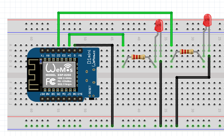 GPIO connection - Fritzing